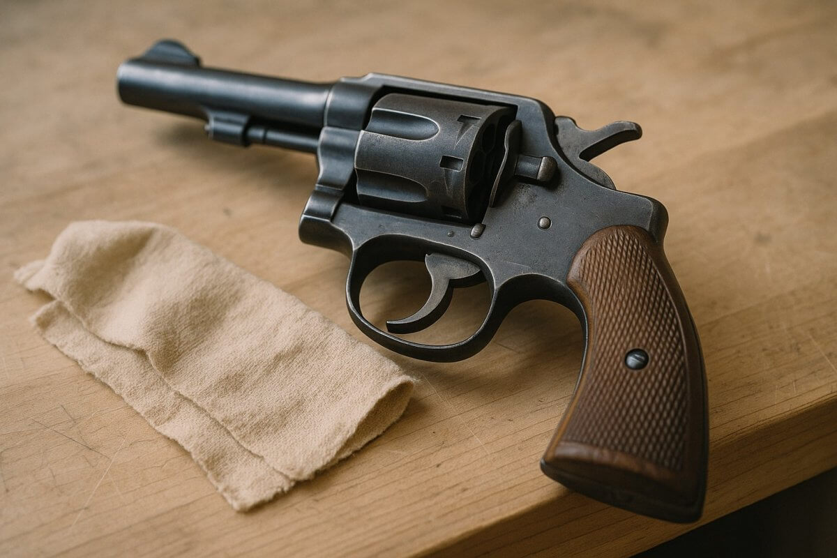 Revolver .357 Magnum classique en acier bronzé, barillet ouvert