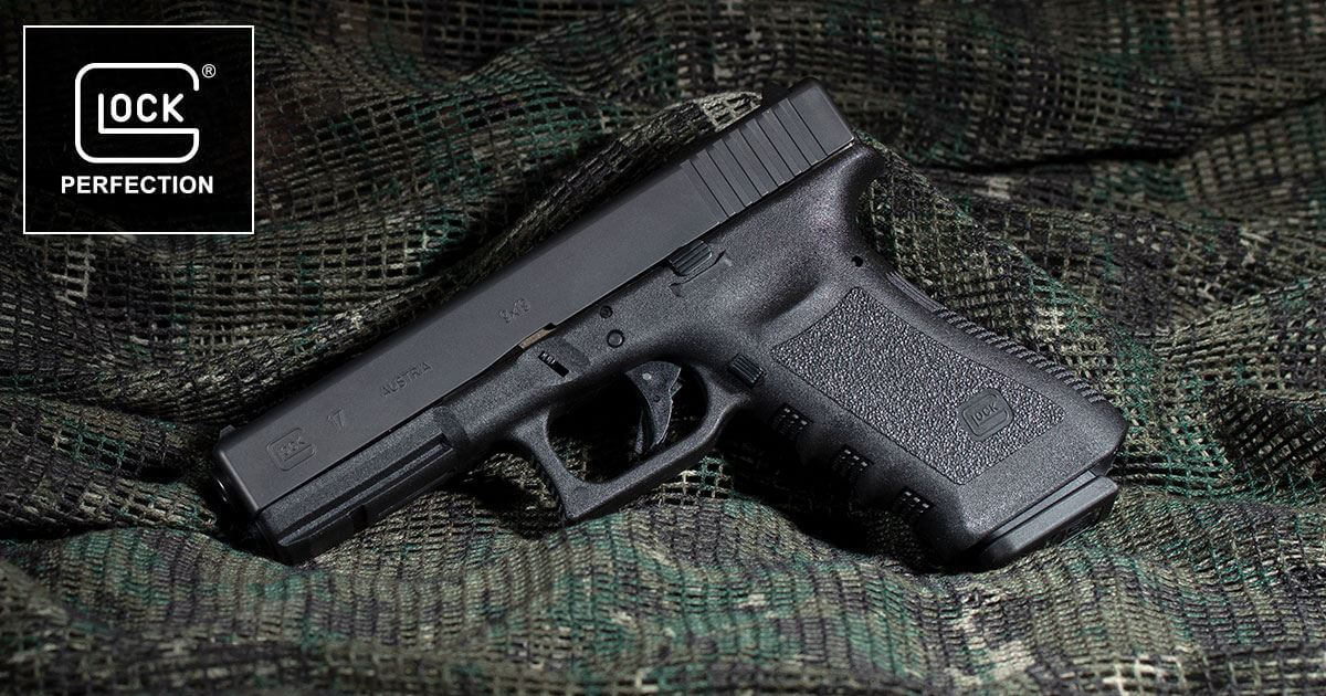 Glock 17 en calibre 9x19, vue laterale, toutes generations