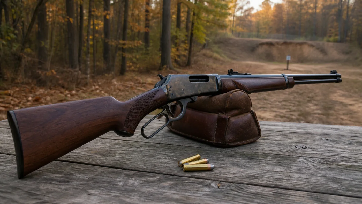 Carabine à levier de sous-garde en calibre .30-30 Winchester et ses cartouches