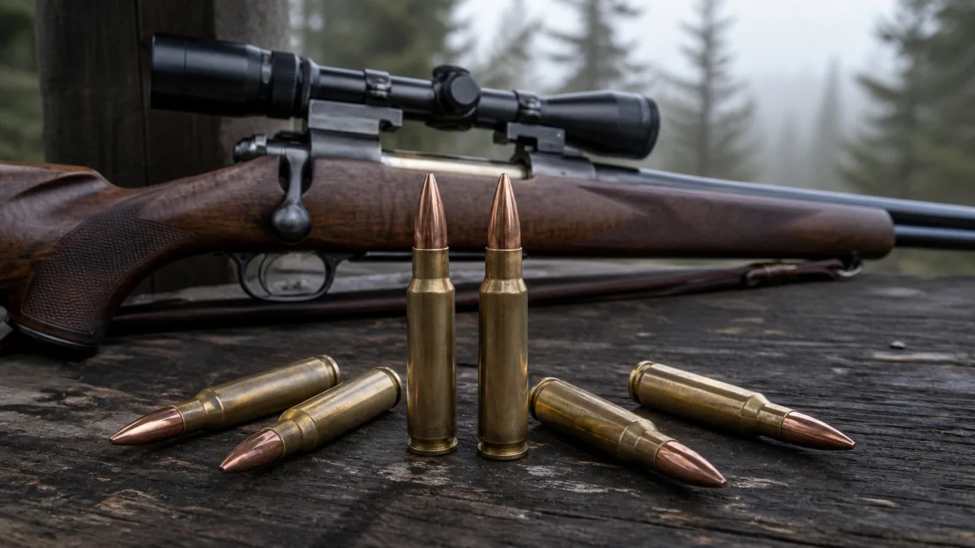 Cartouche 338 Winchester Magnum a etui a ceinture