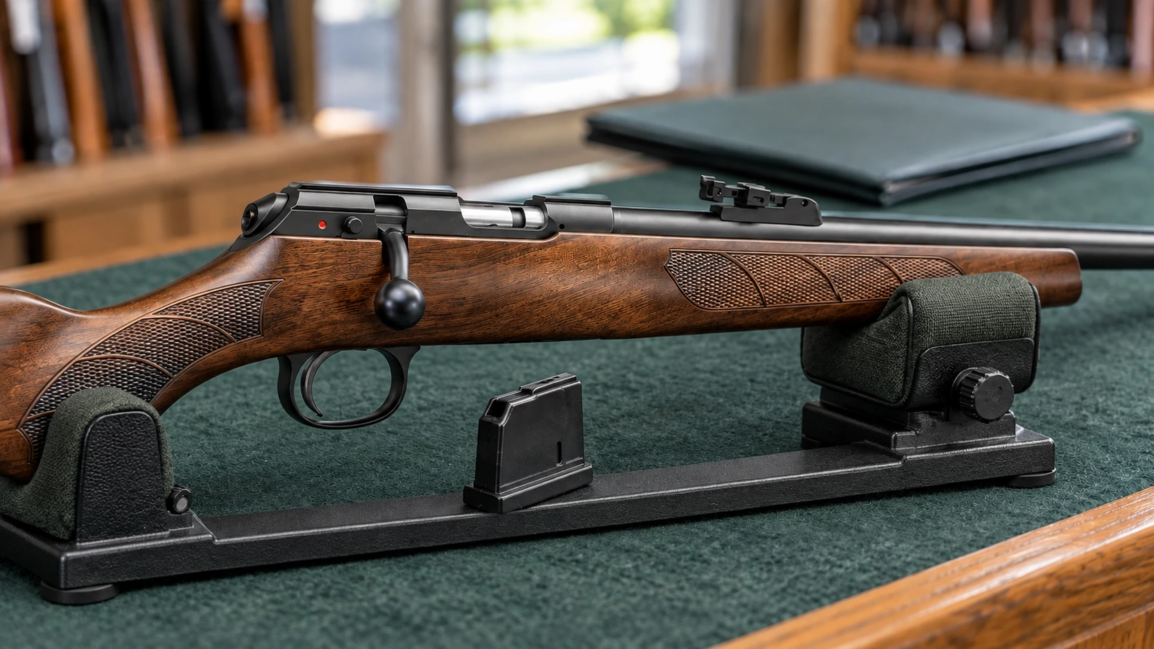 Boîtes de cartouches .22 Long Rifle rangées séparément de l'arme dans une armoire