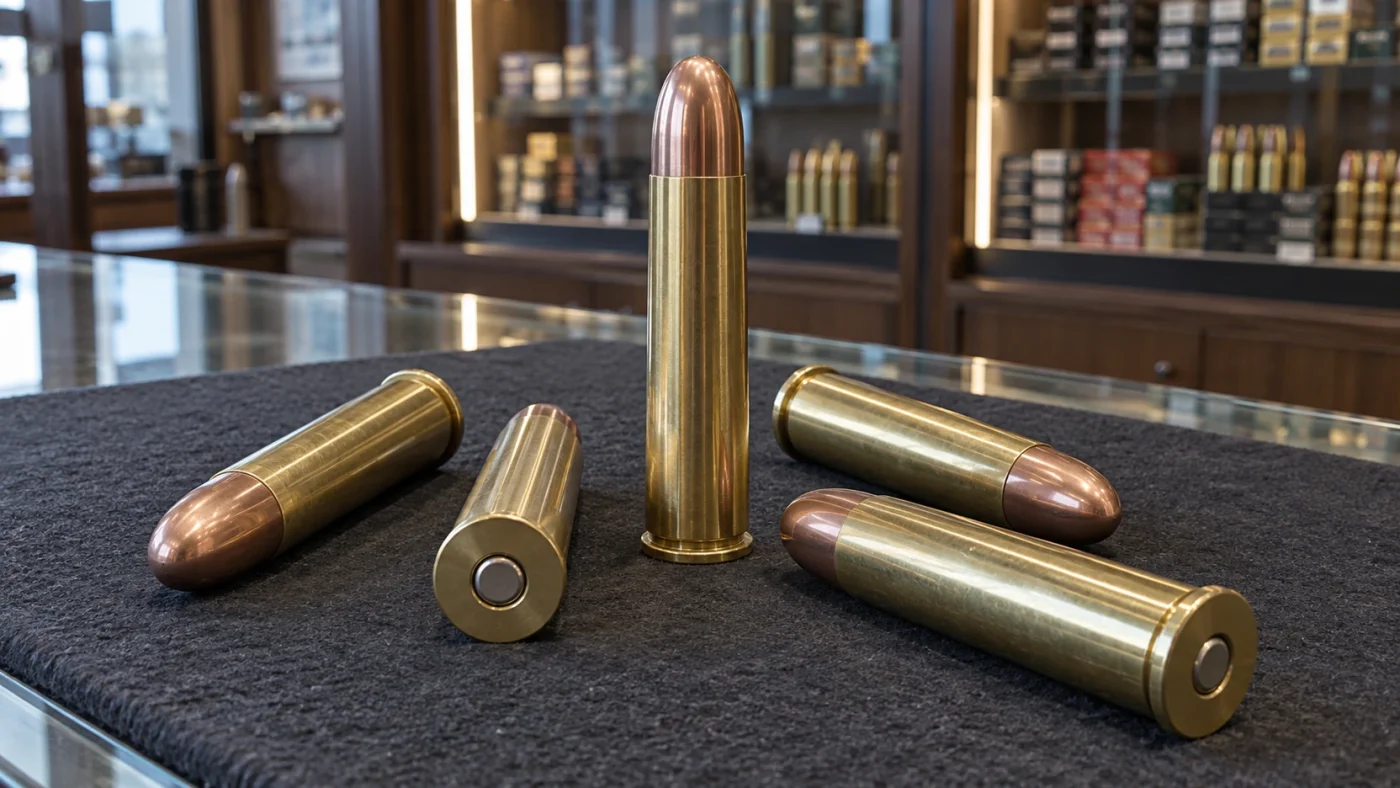 Cartouche de .600 Nitro Express, calibre anglais de 15,75 mm normalisé par la C.I.P.