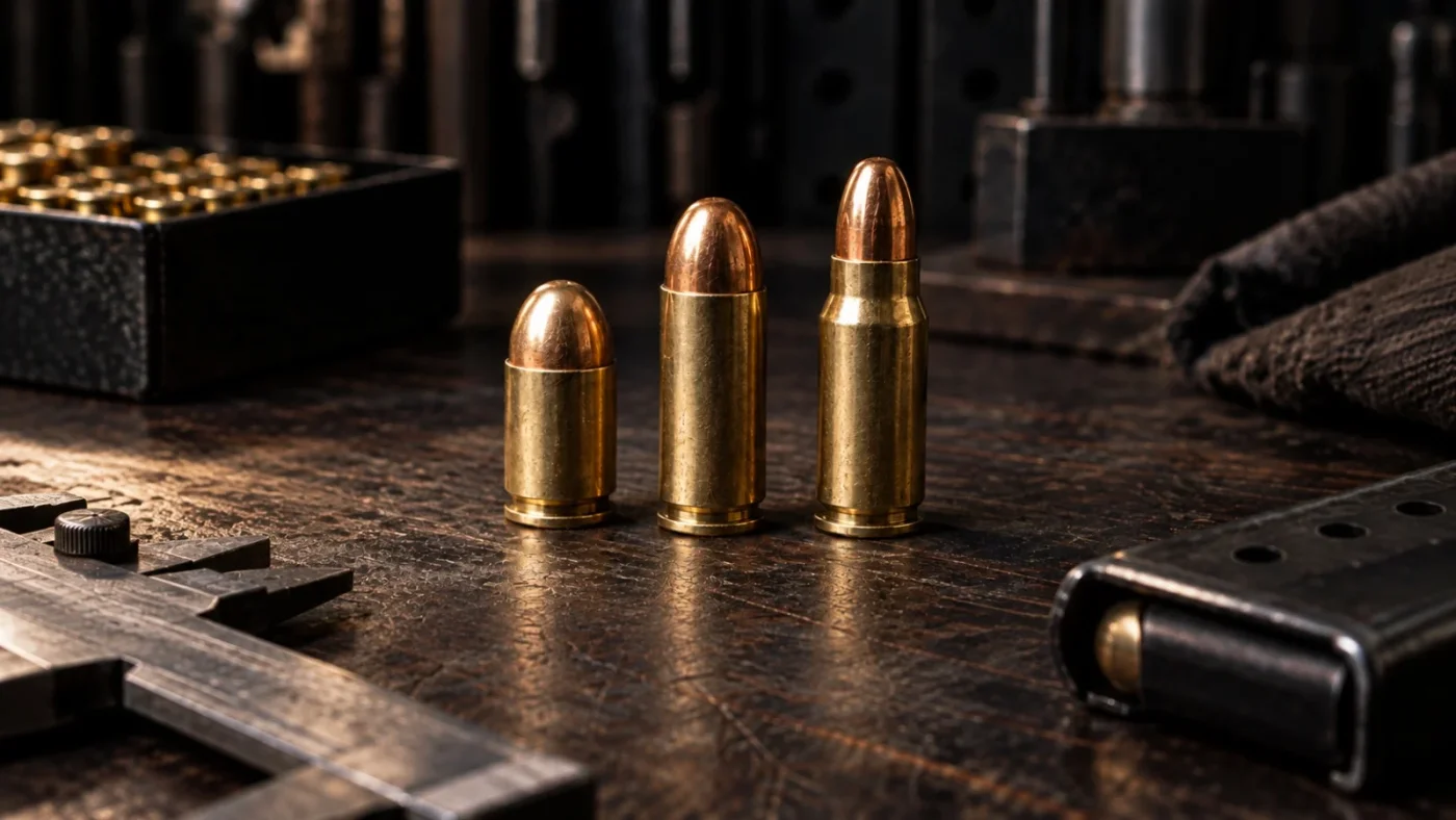 Les trois cartouches de 7,65 : Browning, Long MAS et Parabellum