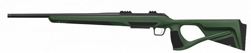 Carabine de chasse a verrou CZ 600 Ergo crosse polymere verte a trou de pouce canon filete M15x1 calibre 308 Winchester