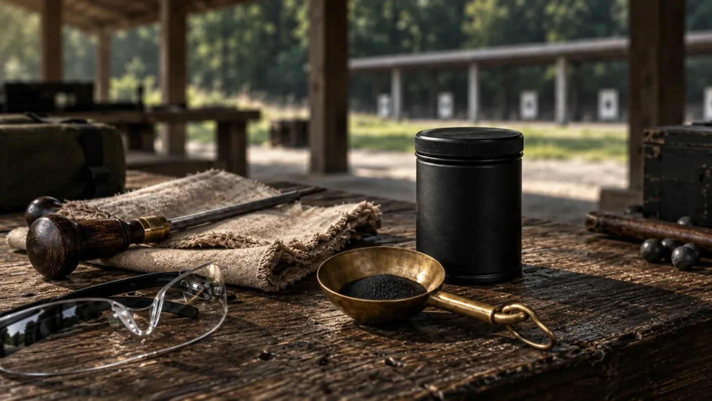 Poudre noire PNF2 en bidon avec accessoires de tir