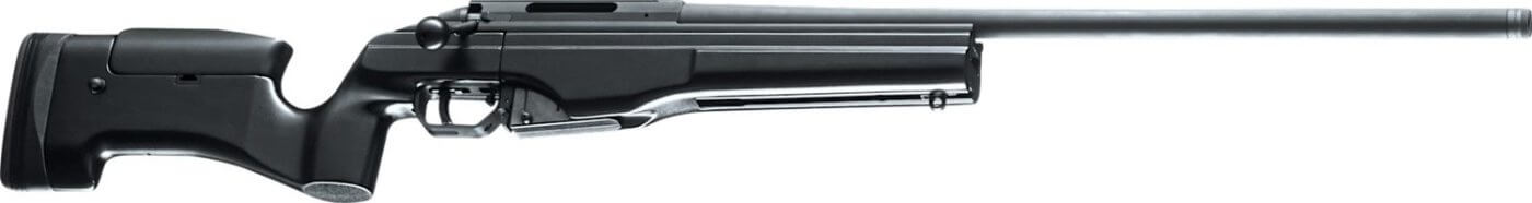 Carabine de precision Sako TRG 42 calibre 338 Lapua Magnum crosse fixe noire profil aluminium canon lourd