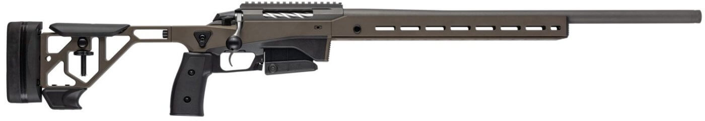 Carabine Tikka T3x Ace Target Cerakote Tungsten calibre 308 Winchester chassis aluminium crosse skeleton reglable rail 20 MOA