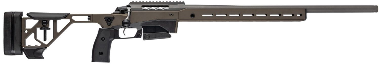 Carabine Tikka T3x Ace Target Cerakote Tungsten calibre 308 Winchester chassis aluminium crosse skeleton reglable rail 20 MOA