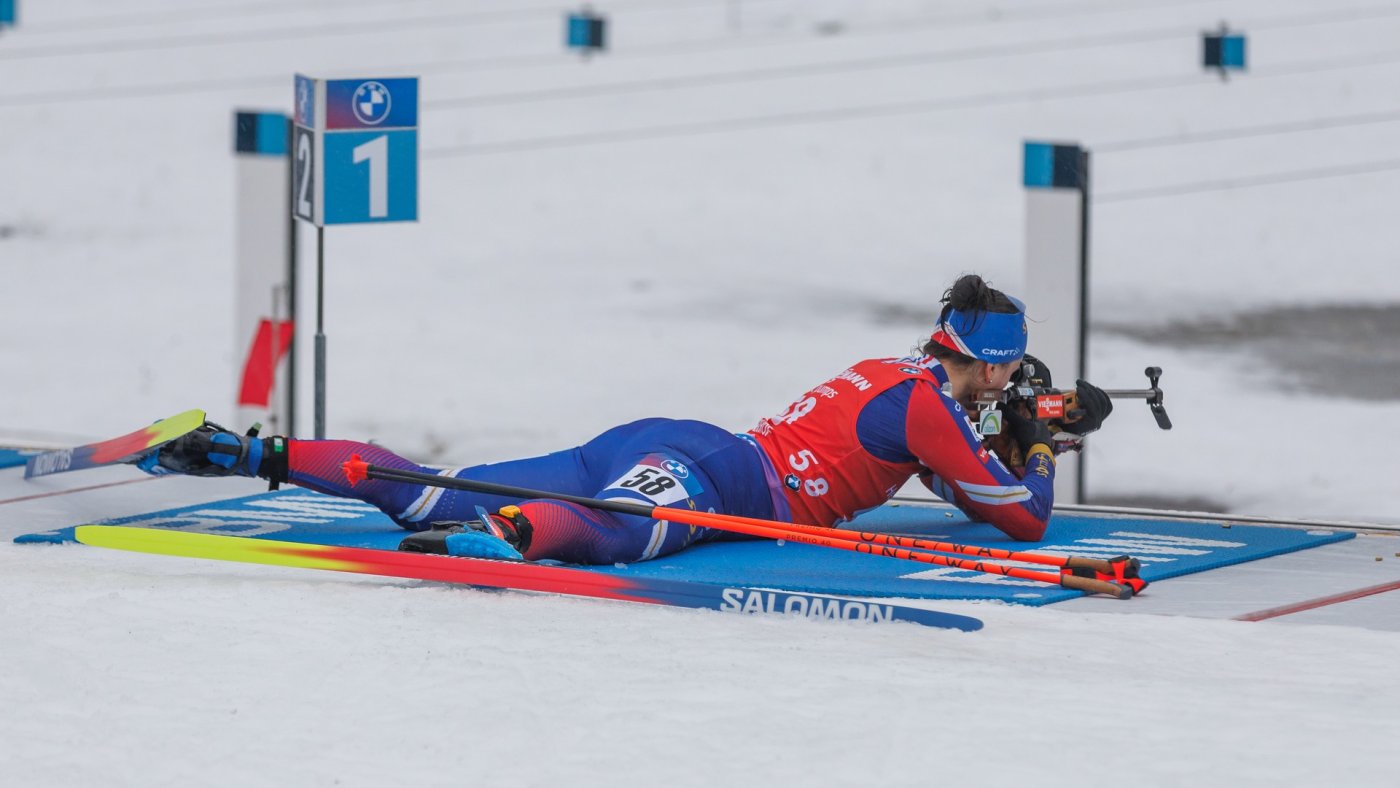 Julia Simon au tir couché à Oberhof le 9 janvier 2025, photographie d’archives