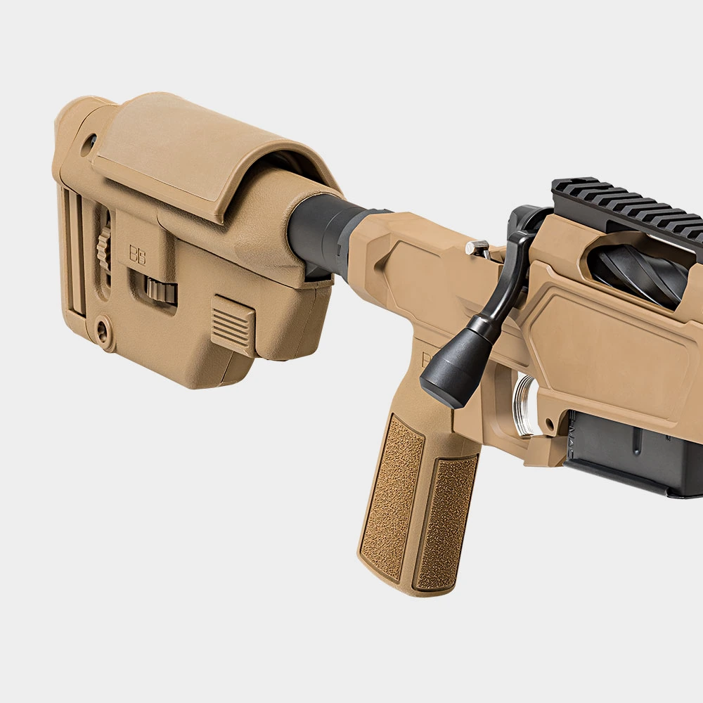 Vue constructeur de la crosse B5 CPS et du boîtier du Springfield Model 2020 Heatseeker Coyote Brown